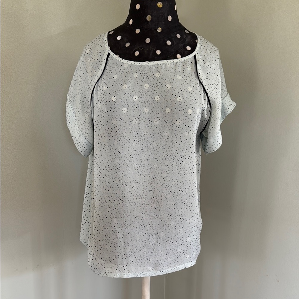 Elegant light green Polka Dot Women's Top